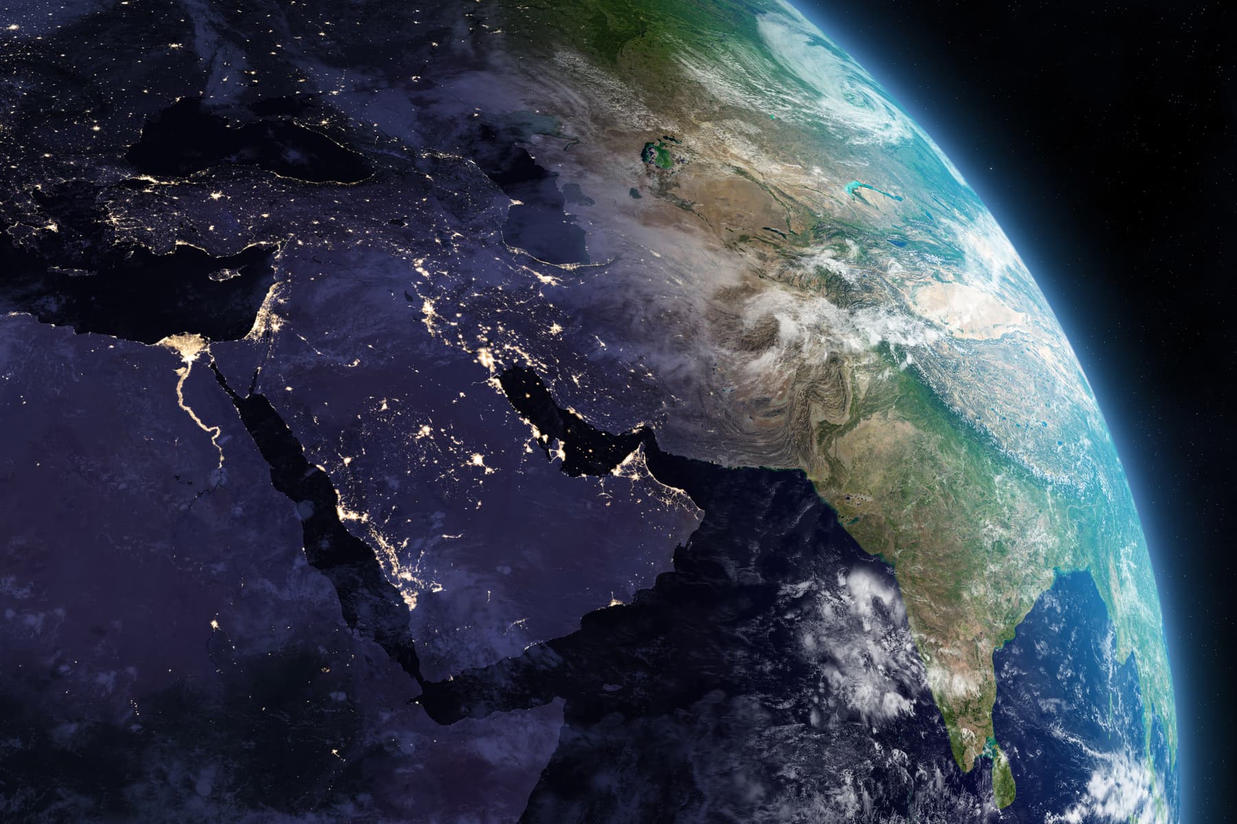 The armed conflict between Israel & Iran impacts the Middle East, seen here from space. 