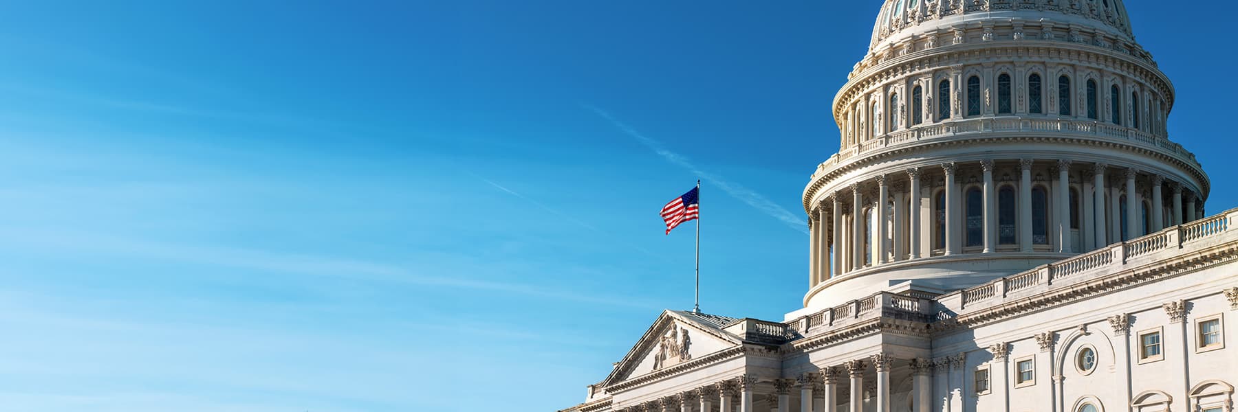 Cropped image of US Capitol Building.