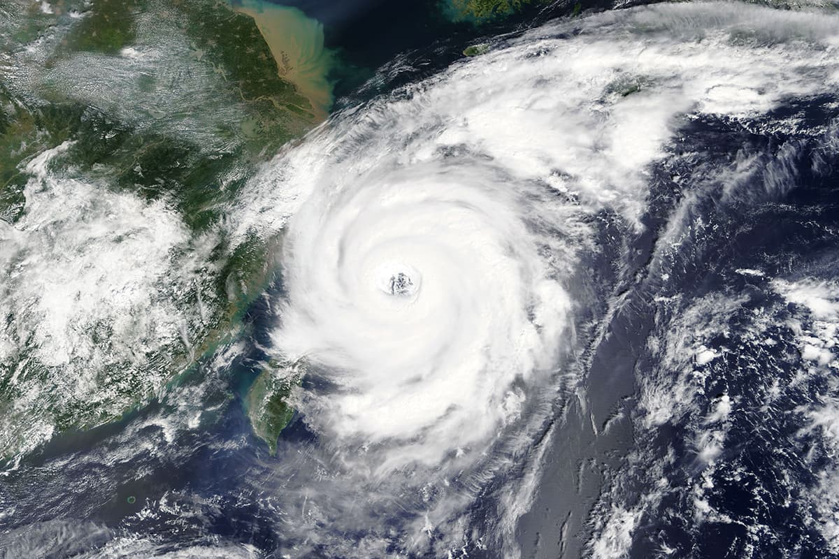 Typhoon Satellite Image China Japan