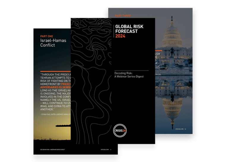 Decoding Risk: Global Risk Forecast 2024 Webinar Series Digest Decoding Risk: Global Risk Forecast 2024 Webinar Series Digest