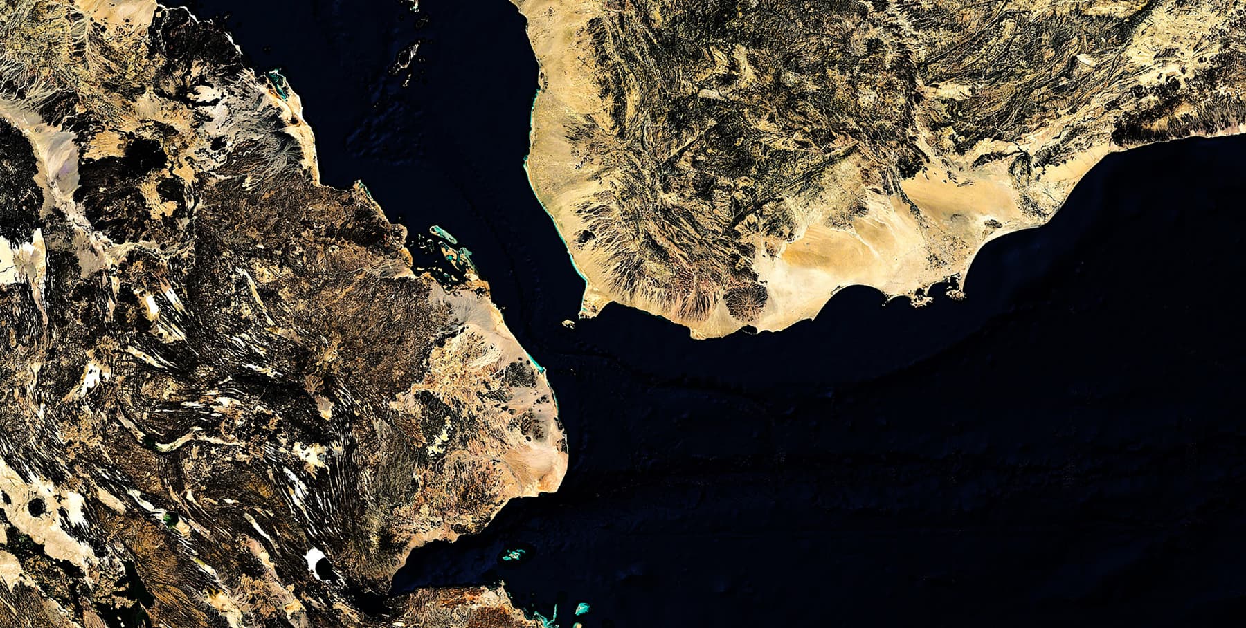 Satellite photograph of the red sea Satellite photograph of the red sea
