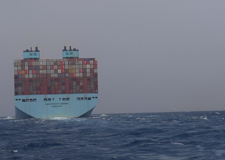 Shipping vessel on Red Sea